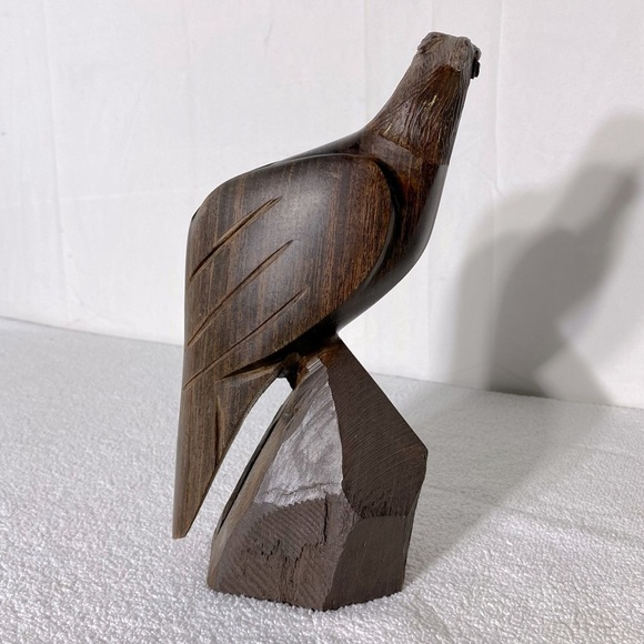 Vintage Handcrafted Hand Carved Wooden Bird Sculpture - Picture 1 of 10